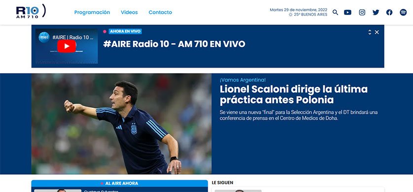 TOTALMEDIOS - Grupo Indalo lanzó el nuevo portal de radio10